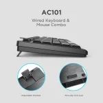 کیبورد موس سیم دار AULA AC-101 - تصویر 2